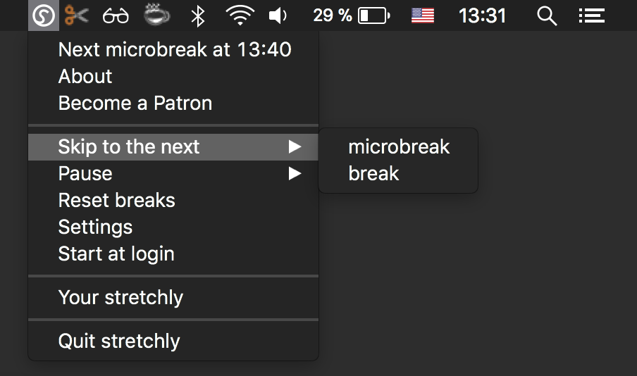 stretchly break timer mac